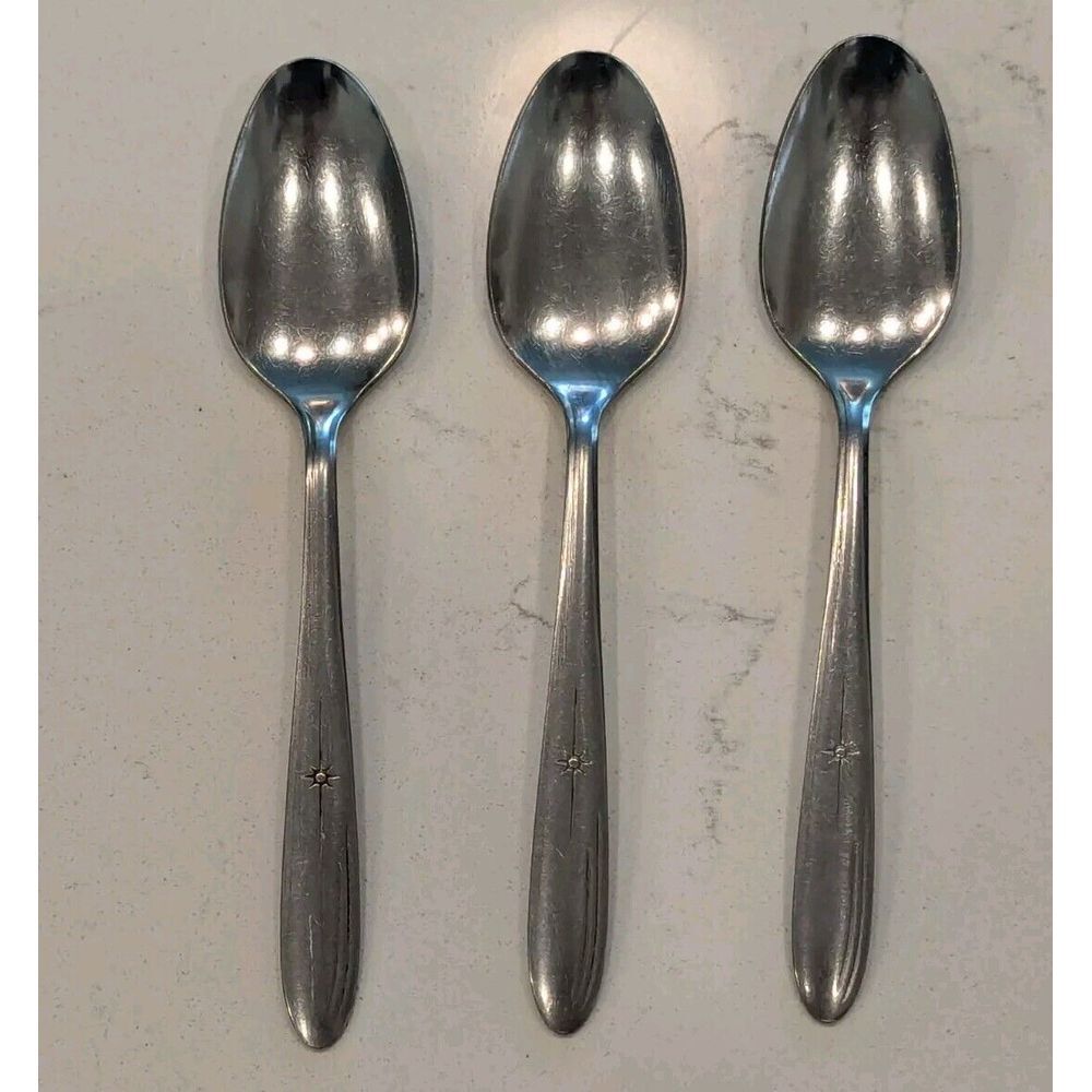 Everlasting Stainless EVR1 Atomic Starburst‎ Lot of 3 Teaspoons